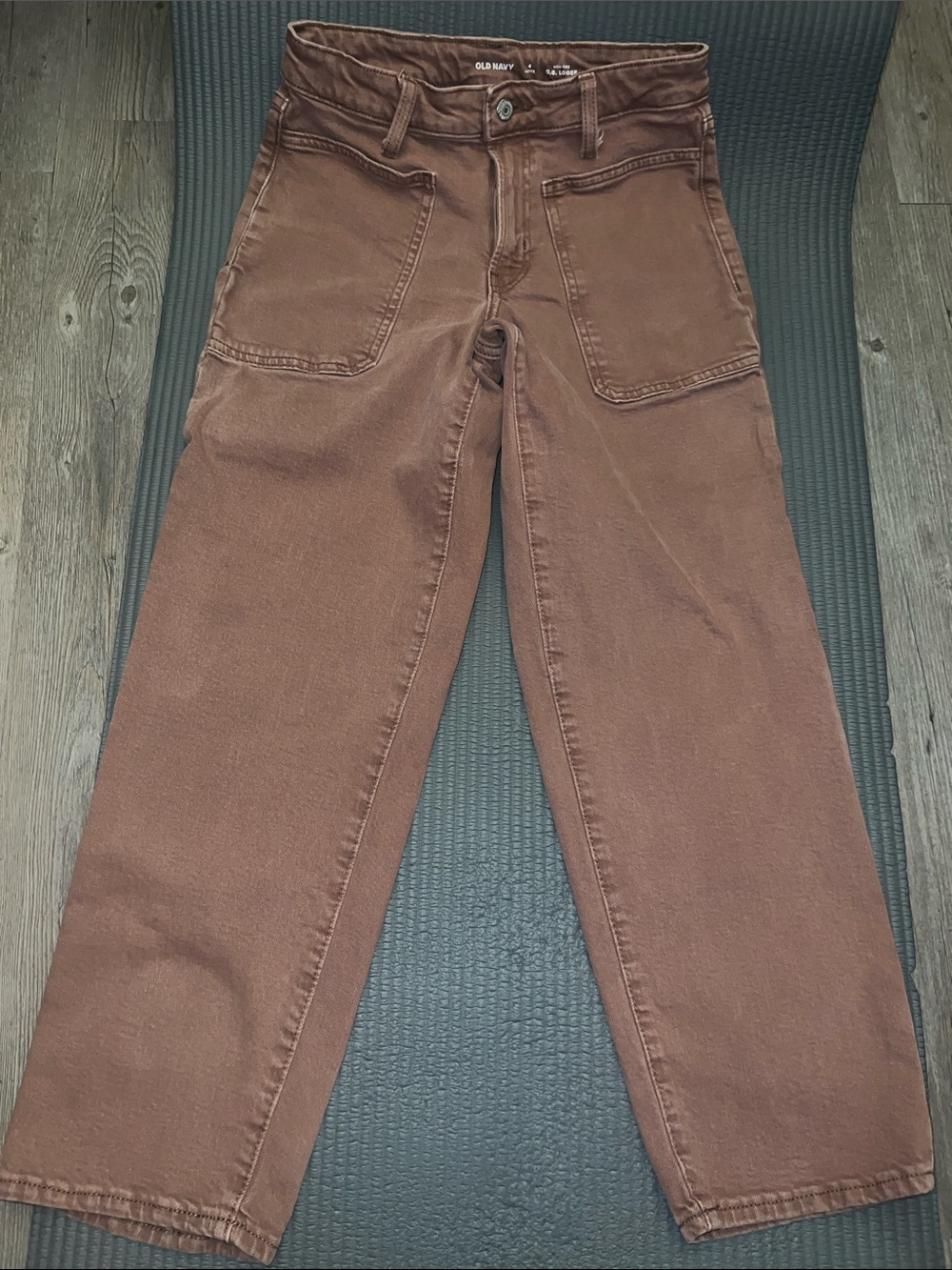Old Navy Women's Pink Straight-Leg Utility Pants